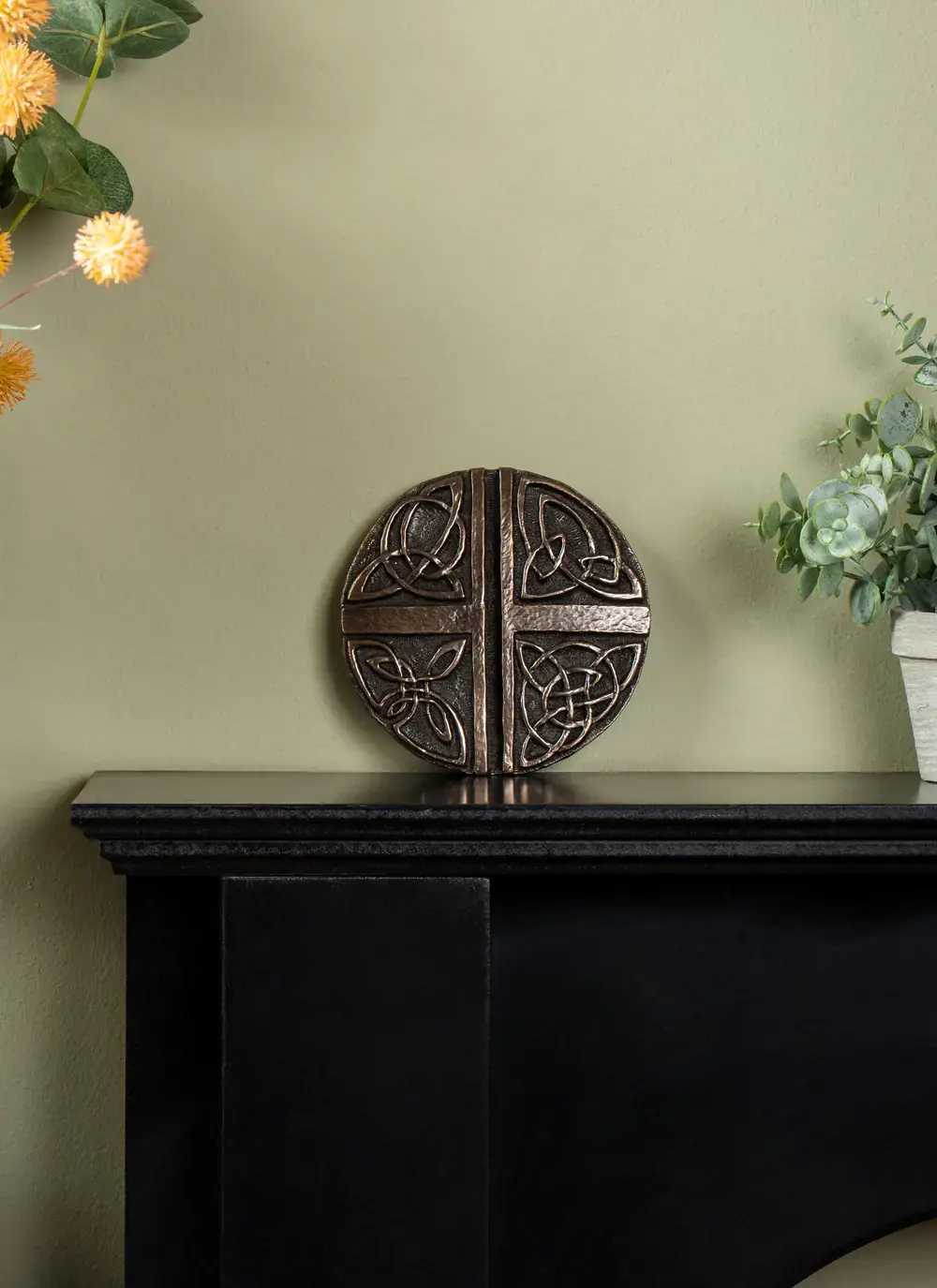 Wild Goose Studios Celtic Love Cross Handmade Bronze Sculpture